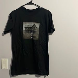 original shirt by me. AI print of spooky scene. size S